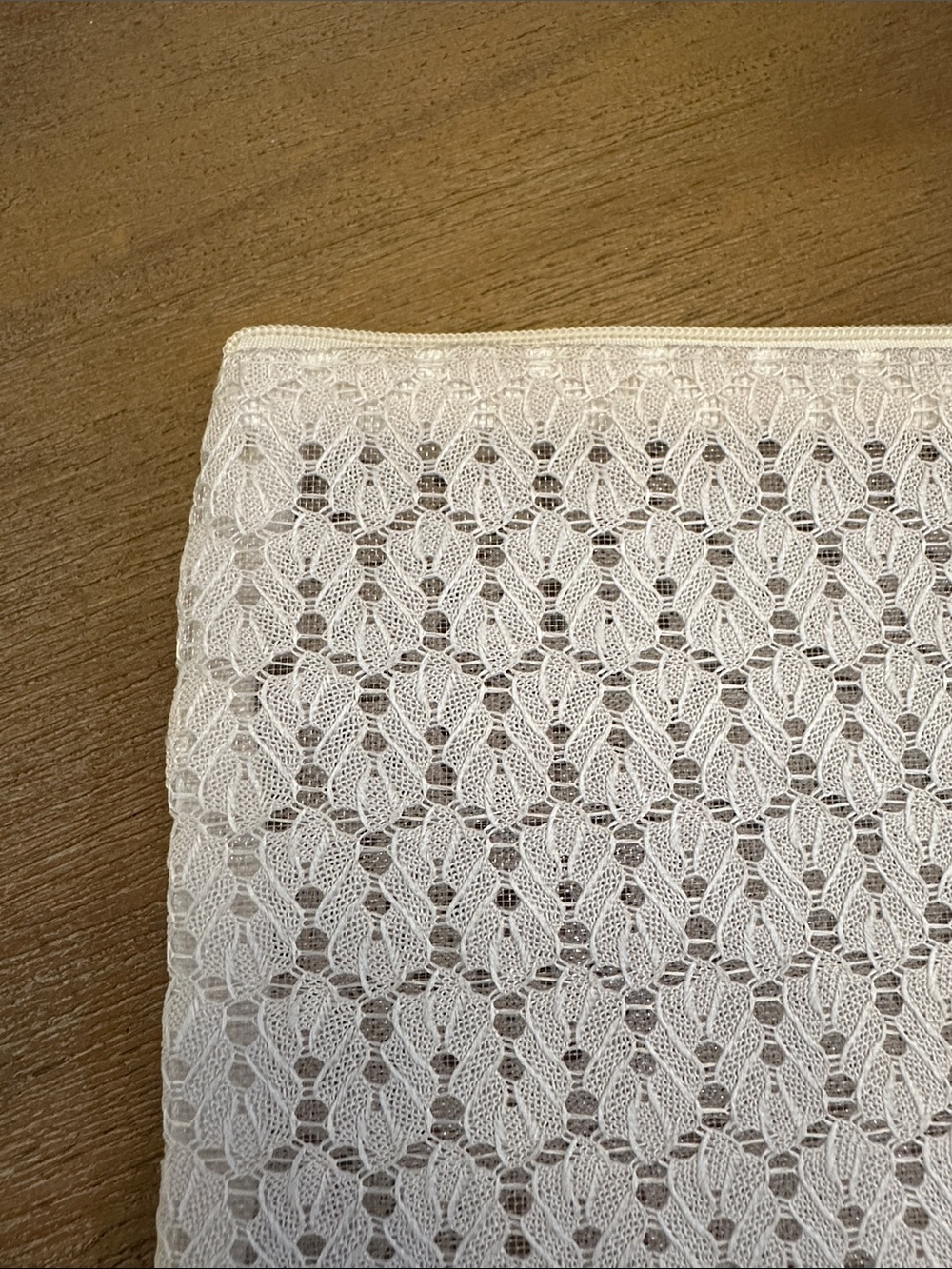 Vintage Lace Zip Pouch Clutch - Cream - Picture 8 of 16